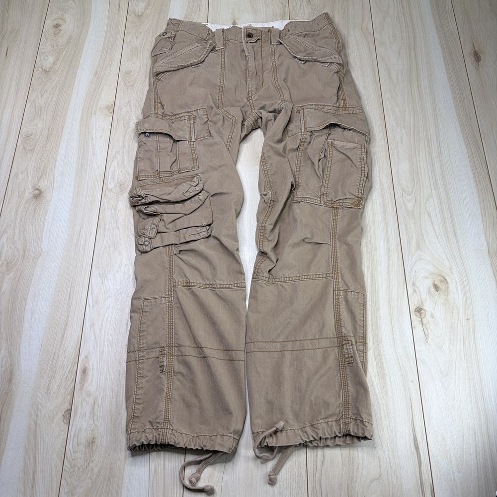 POLO RALPH LAUREN Utility Cargo Pants Slim Fit Military Herringbone Mens 32x30